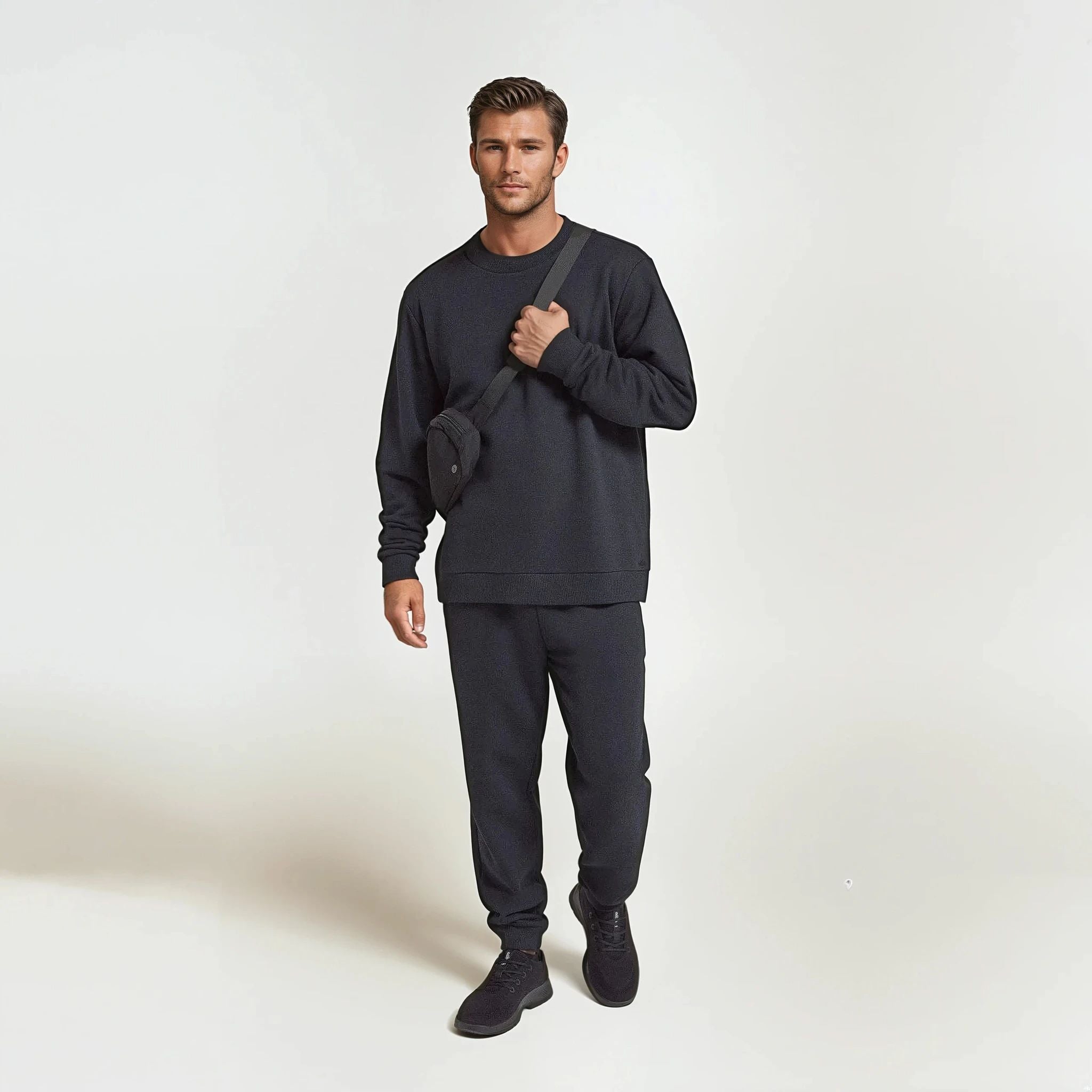 Alternative view of Men's Merino Blend Sweatshirt - True Black