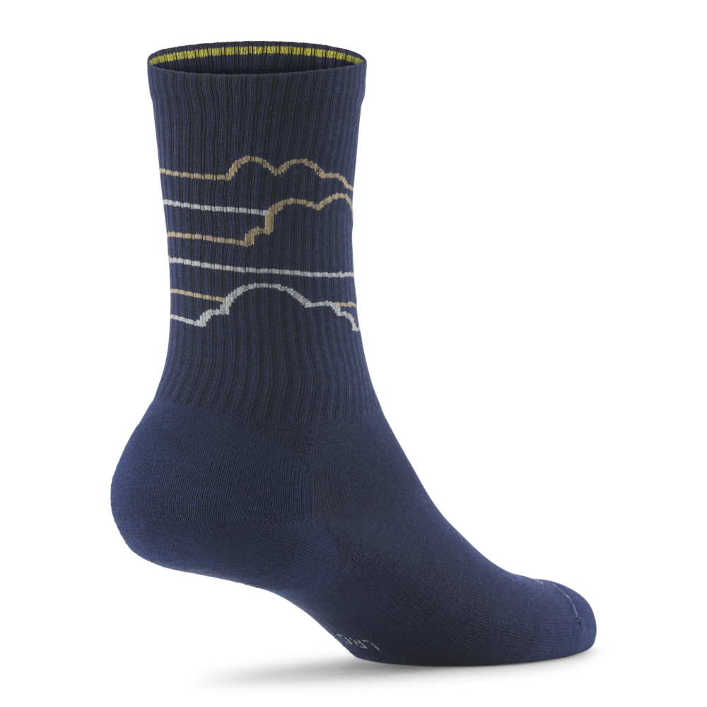 Alternative view of Anytime Crew Sock - Deep Navy/Rugged Beige (Medium Grey) - Cloudstripe