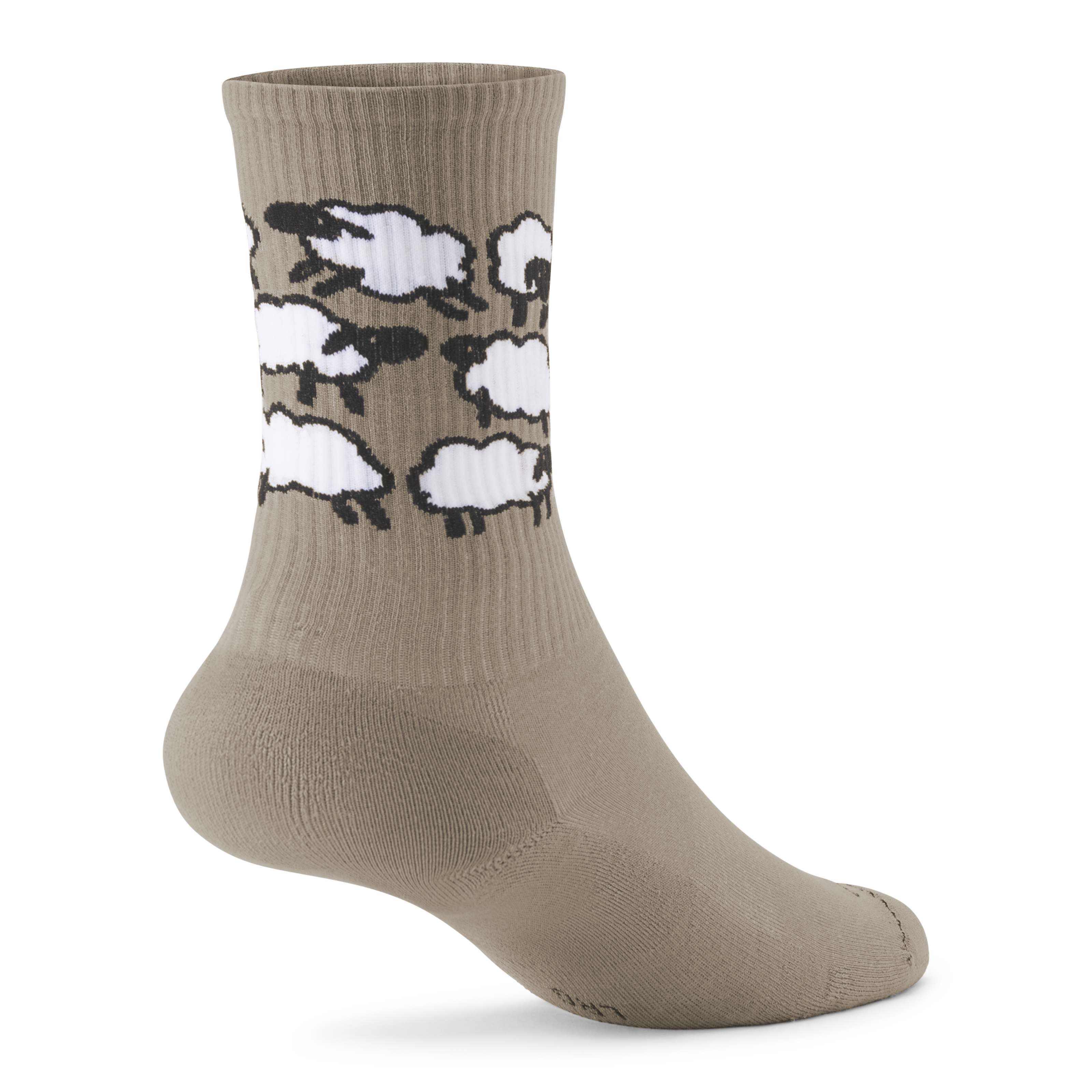 Alternative view of Anytime Crew Sock - Rugged Beige, Blizzard (Natural Black Sole)