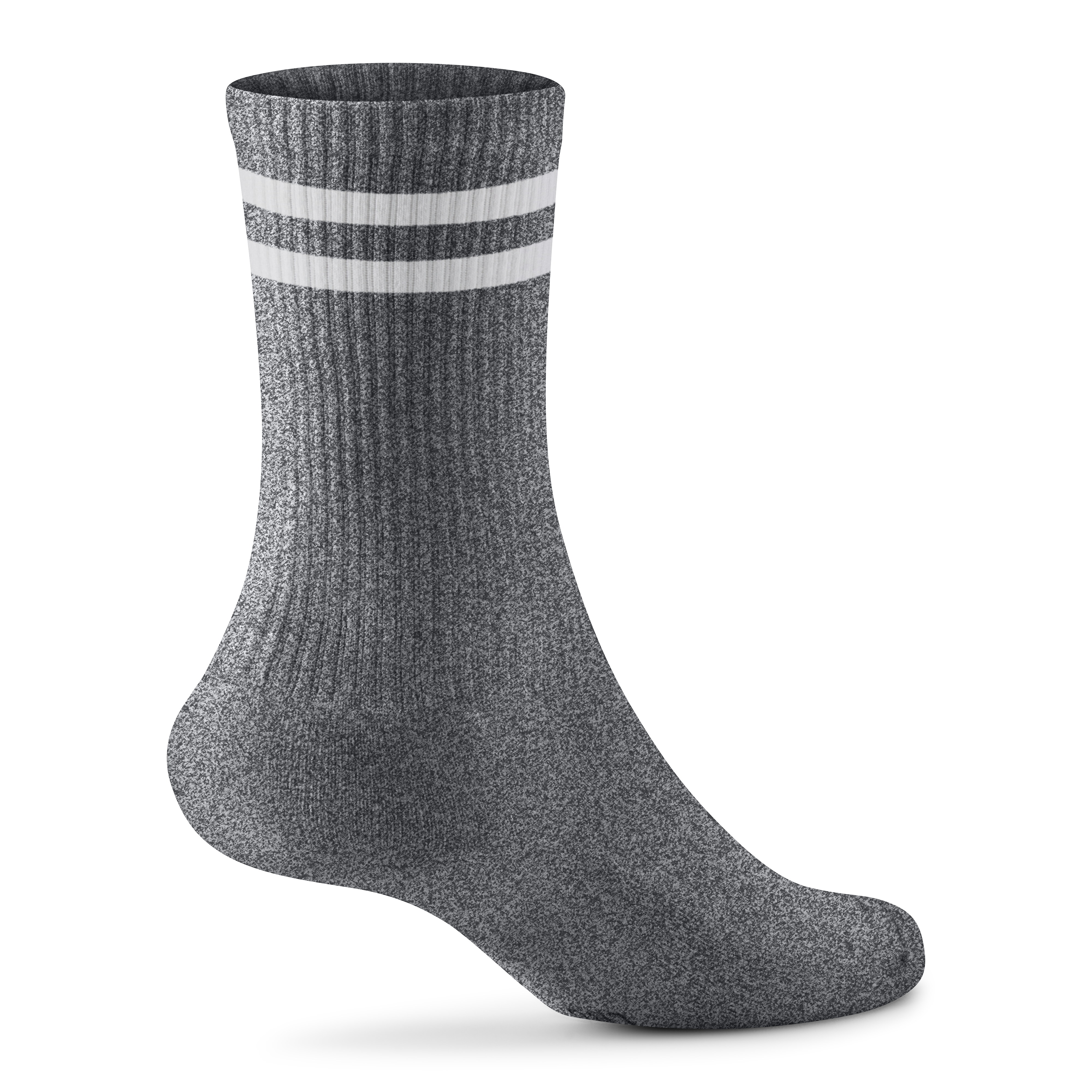 Alternative view of Anytime Crew Sock - Natural Grey Heather/Natural White