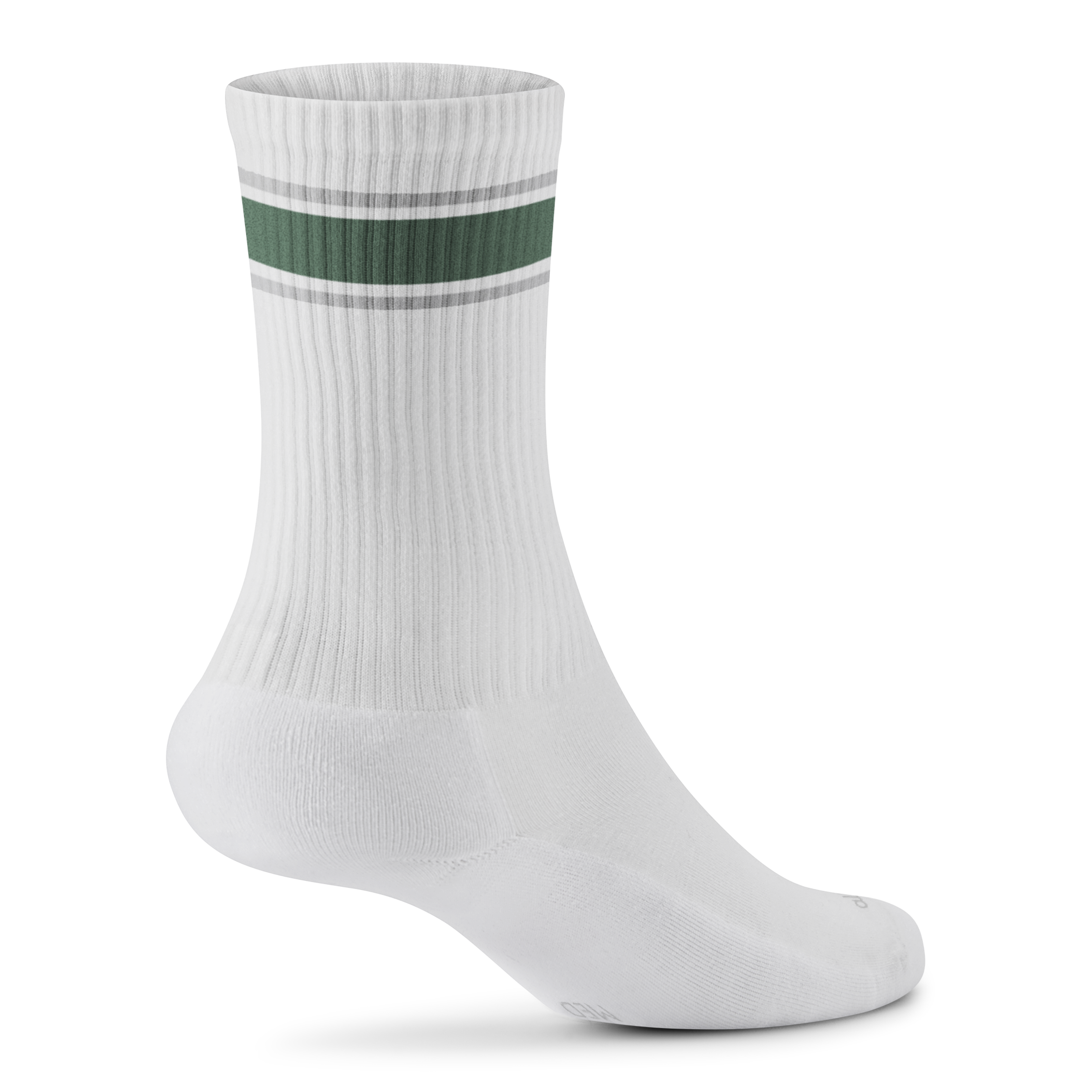 Alternative view of Anytime Crew Sock - Blizzard, Verdant Green (Light Grey Sole)