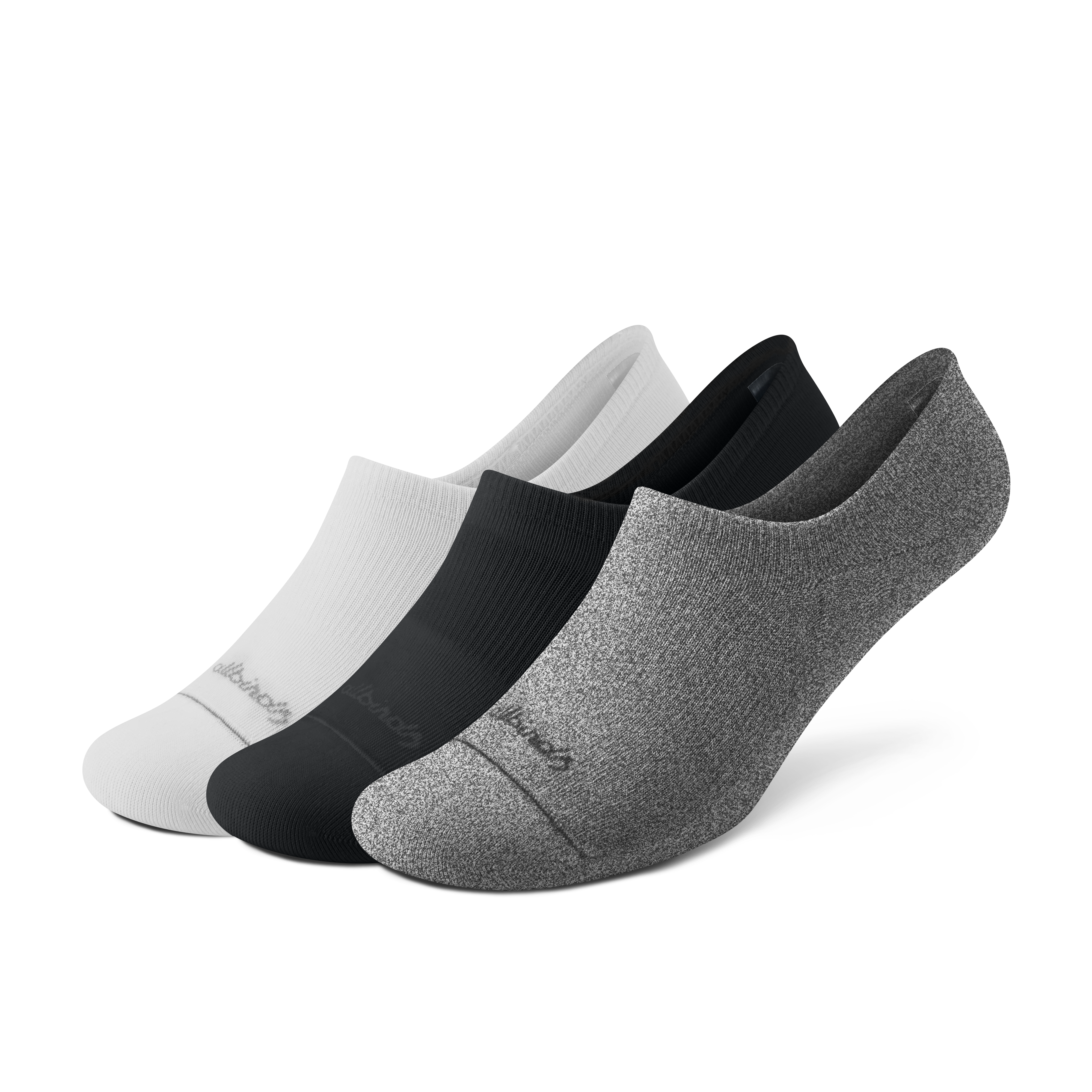 Anytime No Show Heel Grip Sock - Blizzard, Natural Black, Natural Grey Heather