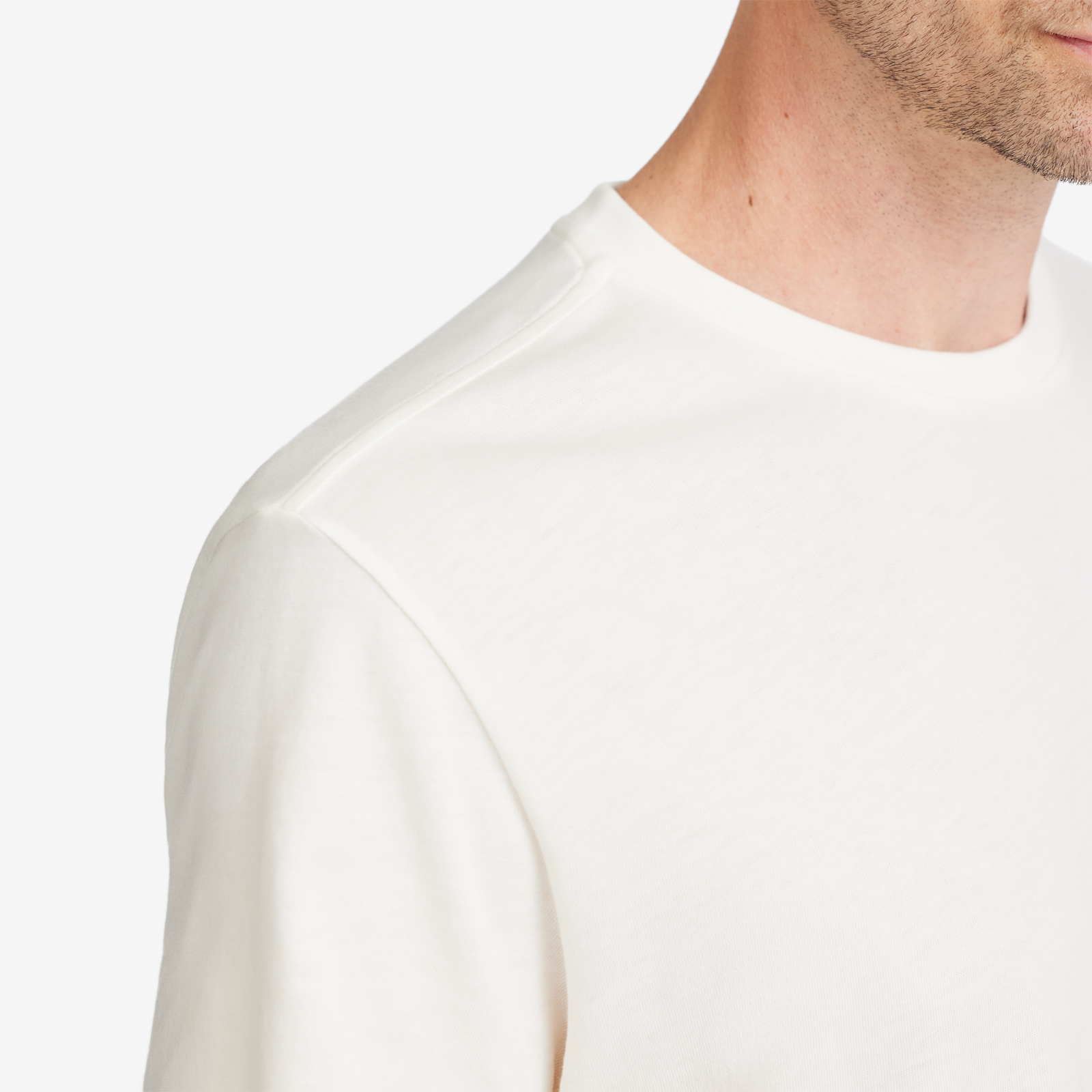 Alternative view of Men's Soft Merino Tee - Natural White